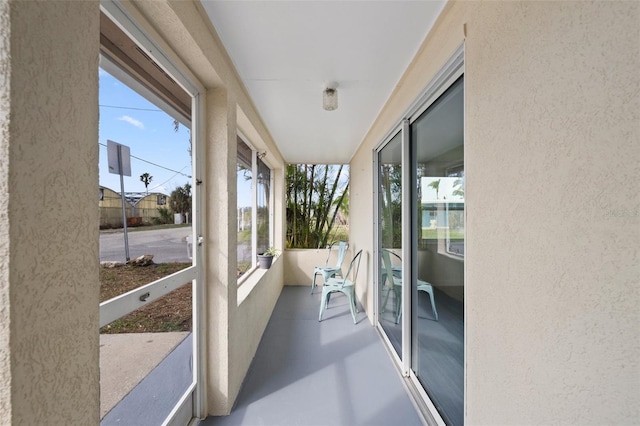 view of sunroom