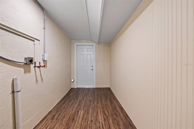 corridor featuring hardwood / wood-style flooring