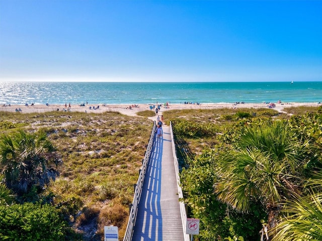 482 Rubens Dr E, Nokomis, FL 34275 - water view featuring nearby beach