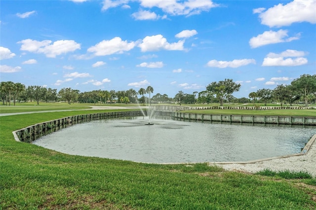 view of water feature