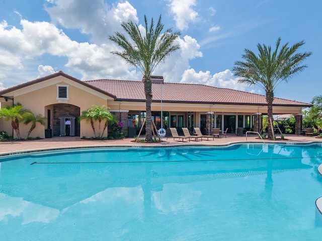 view of pool with a patio area