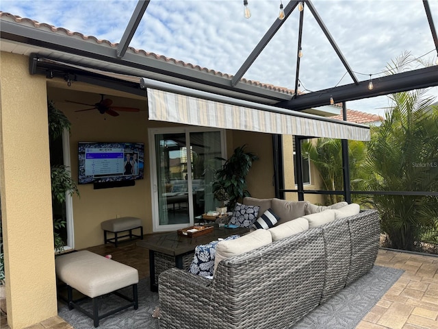 view of patio / terrace with an outdoor hangout area