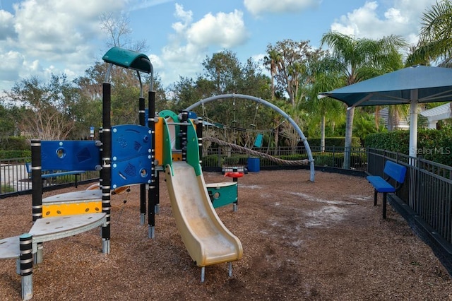 view of jungle gym