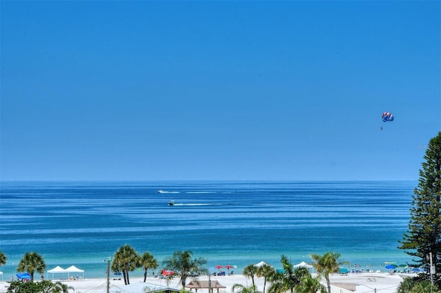 water view with a view of the beach