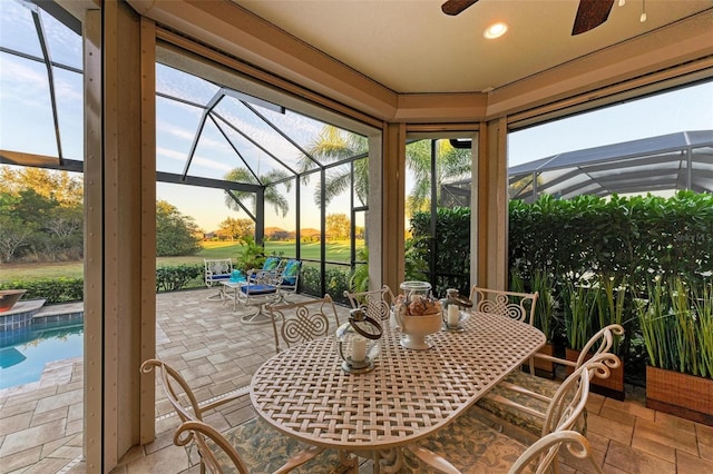 sunroom featuring a healthy amount of sunlight