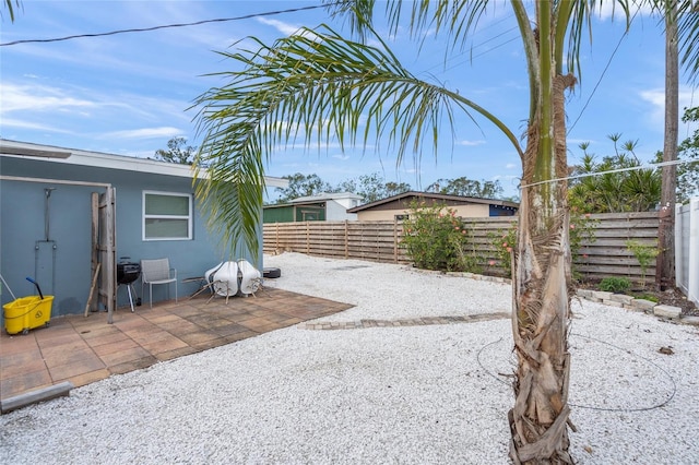 view of yard with a patio