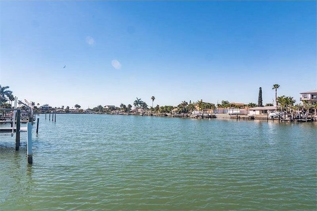 water view with a boat dock