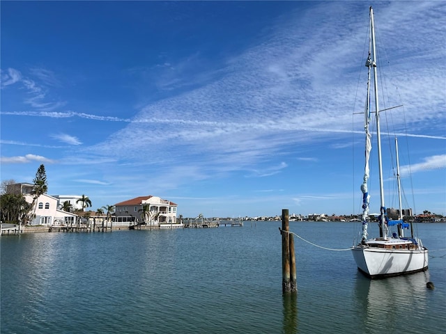 water view with a dock