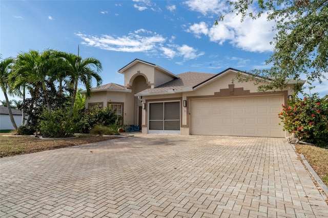 view of front of home featuring a garage