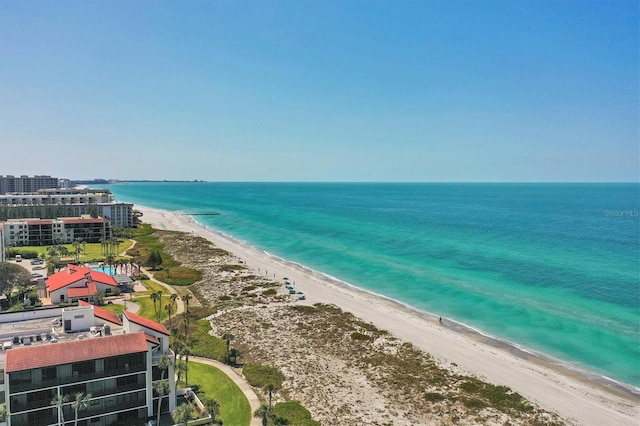 property view of water with a view of the beach