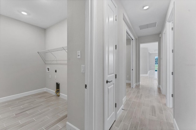 laundry room featuring hookup for a washing machine and hookup for an electric dryer