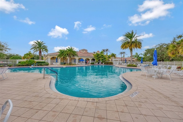 view of pool with a patio