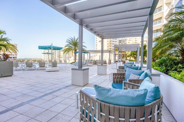 view of patio with outdoor lounge area