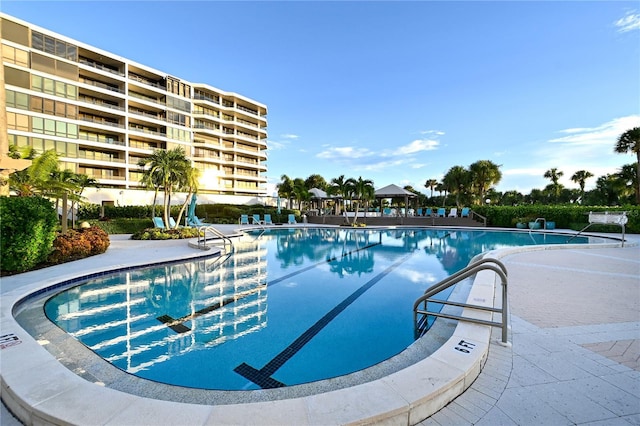 view of pool with a patio