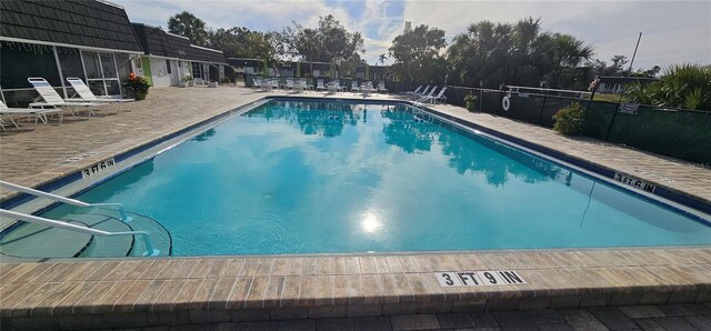 view of pool with a patio area