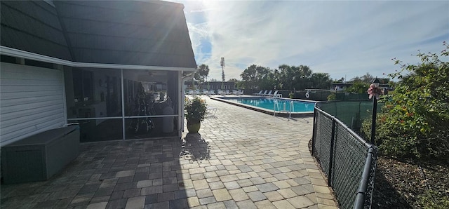 view of pool with a patio