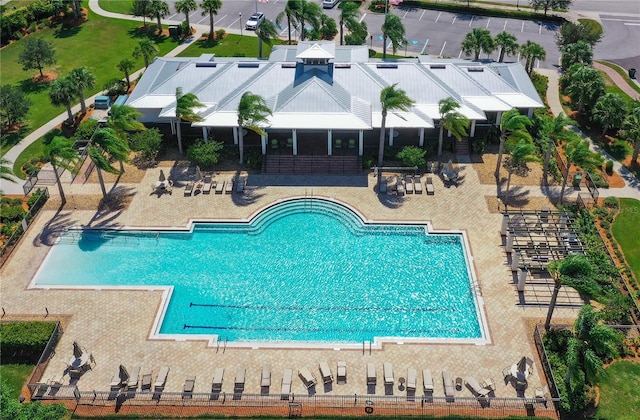 view of pool with a patio