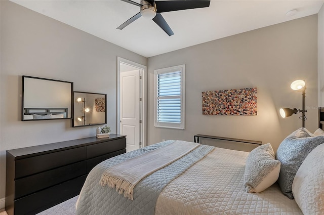 bedroom with ceiling fan