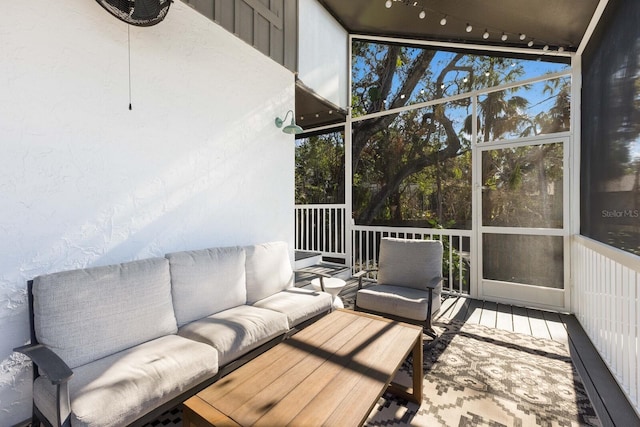 view of sunroom