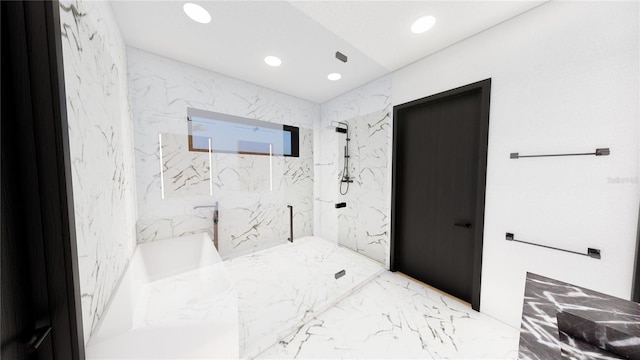 bathroom featuring walk in shower