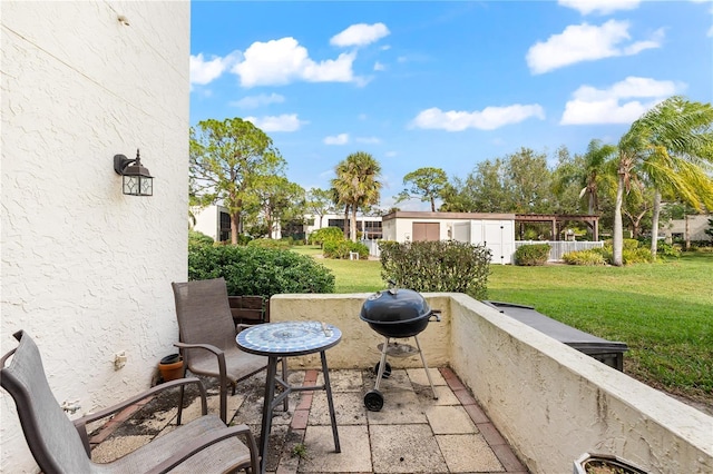 view of patio / terrace featuring grilling area