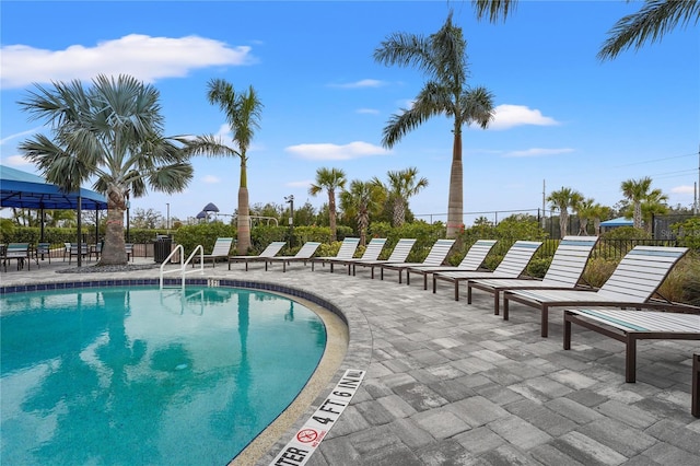 view of pool with a patio