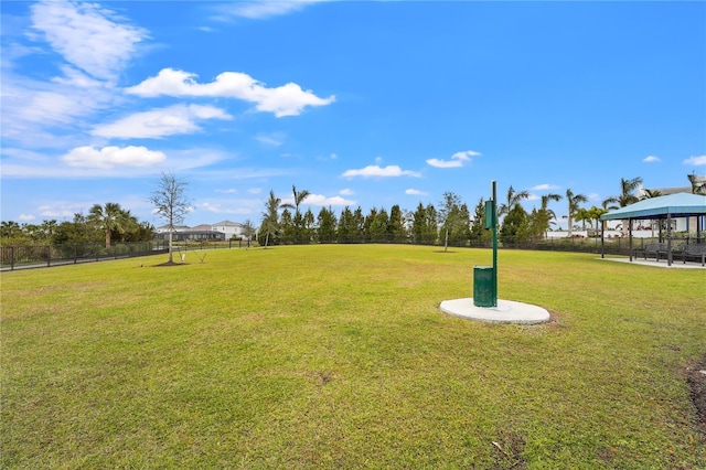 view of yard featuring a gazebo