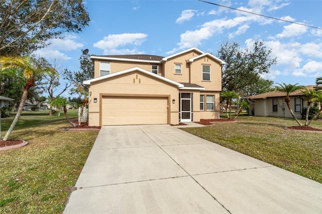 view of front property featuring a front yard