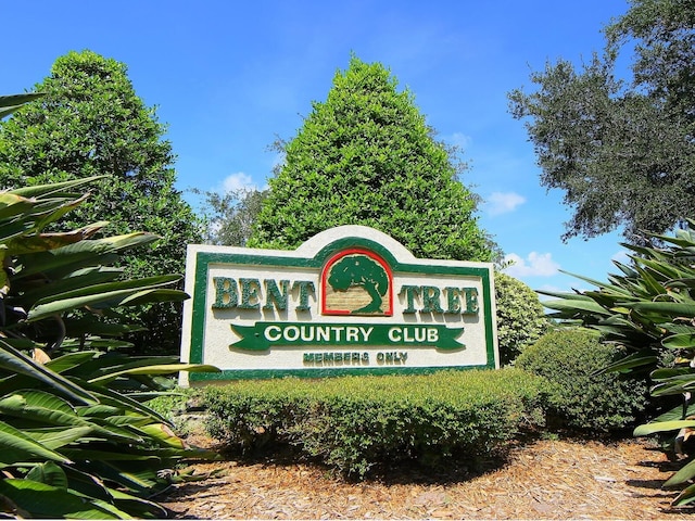 view of community sign