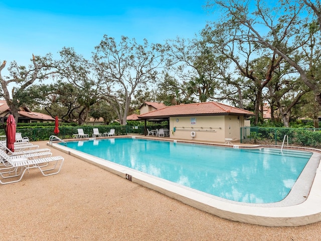 view of pool with a patio