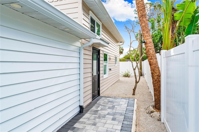 view of home's exterior featuring a patio area