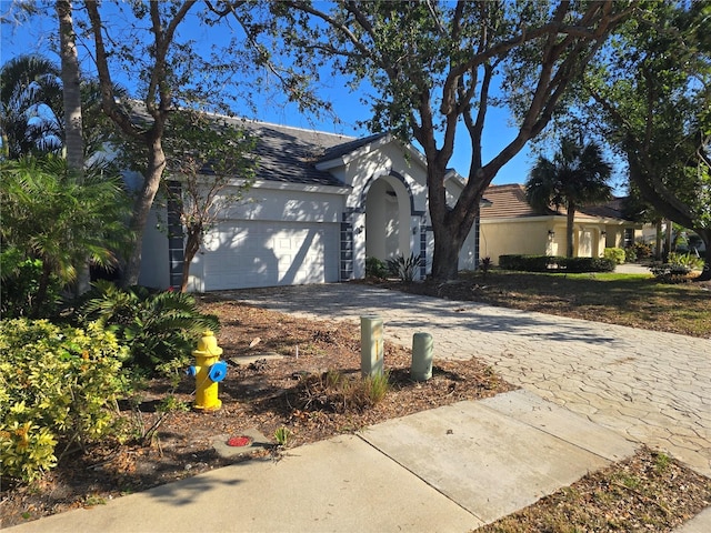 view of front of home featuring a garage