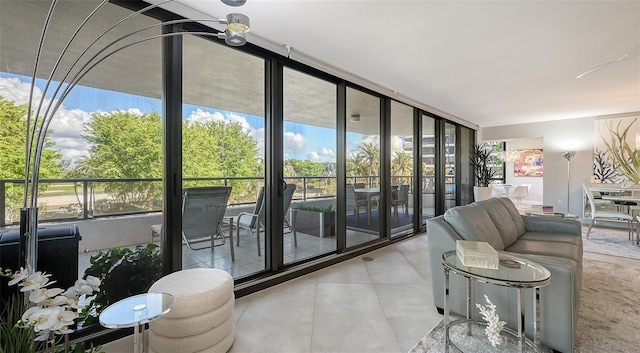 doorway featuring expansive windows