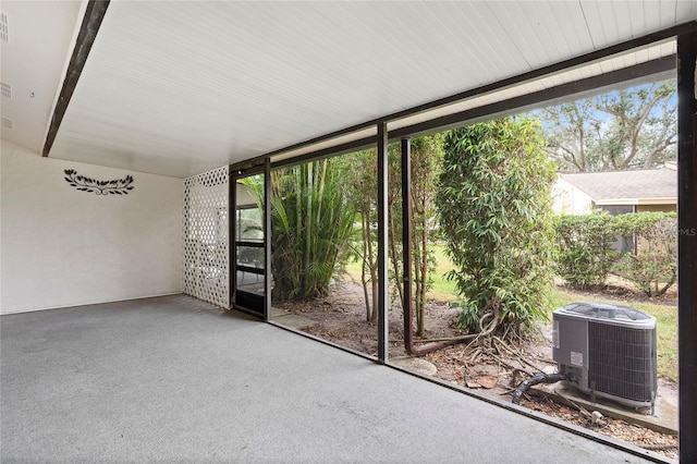 unfurnished sunroom with a wealth of natural light