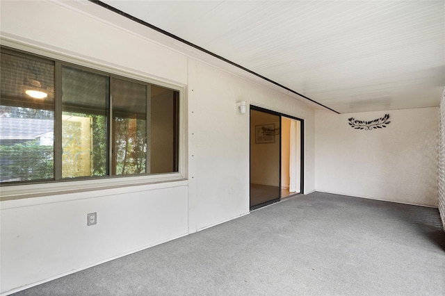 view of carpeted spare room