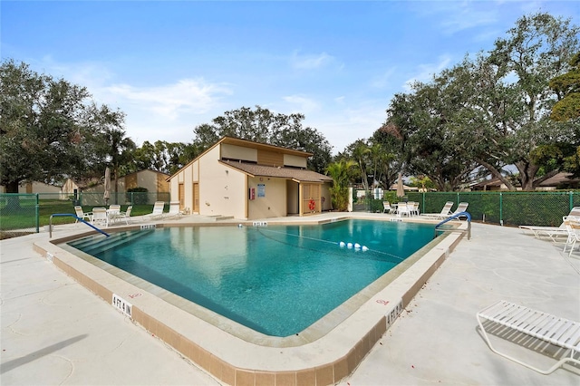 view of pool with a patio area