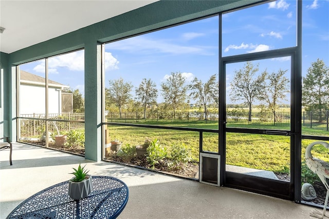 view of sunroom