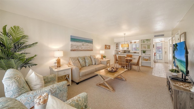 view of carpeted living room