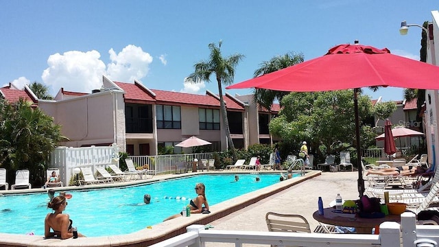 view of pool with a patio area