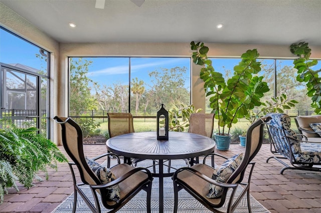 view of sunroom