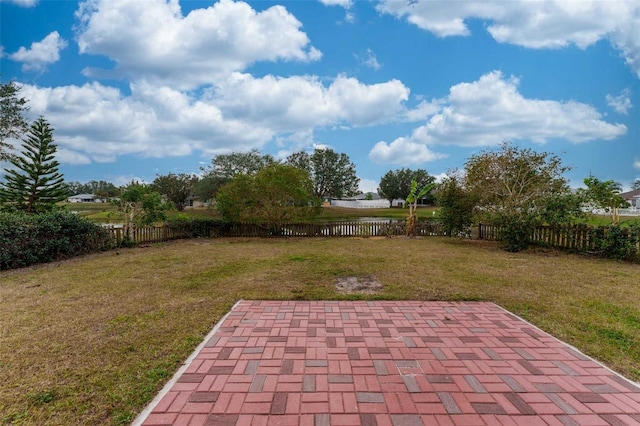 view of yard featuring a patio