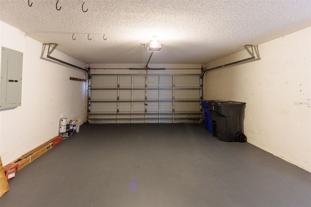 garage with electric panel