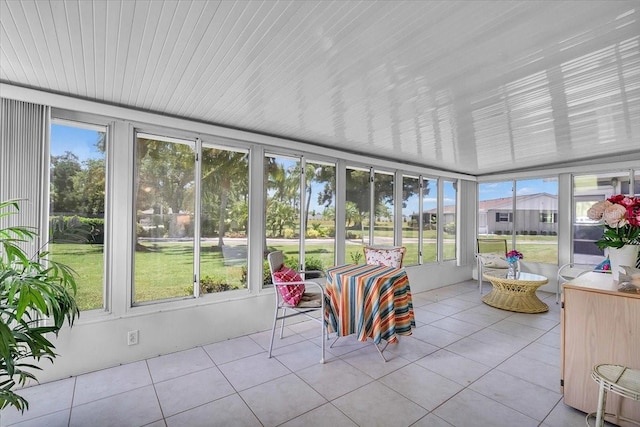 view of sunroom