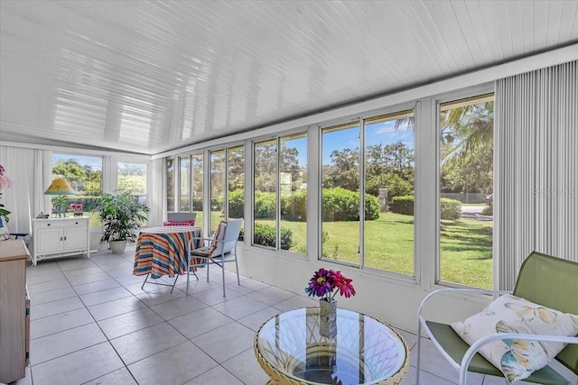 view of sunroom