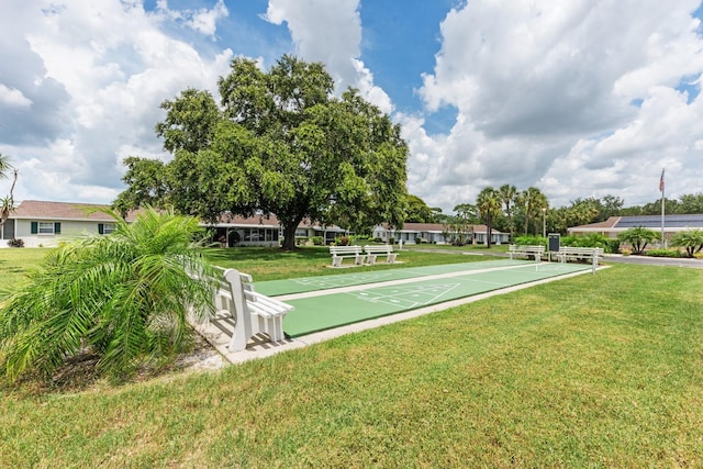 surrounding community featuring a lawn