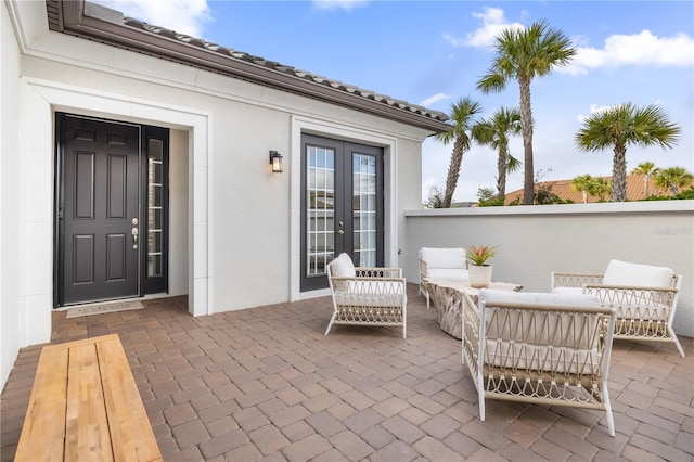 view of patio with french doors