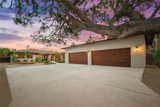 view of front of house featuring a garage