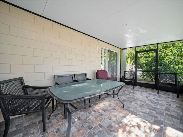 view of sunroom