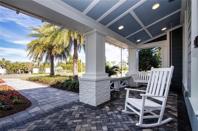 view of patio / terrace featuring a porch