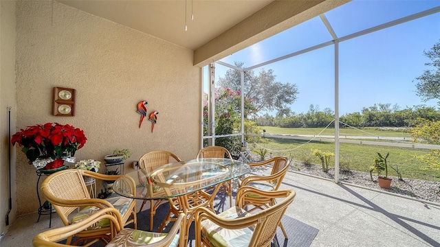 view of sunroom